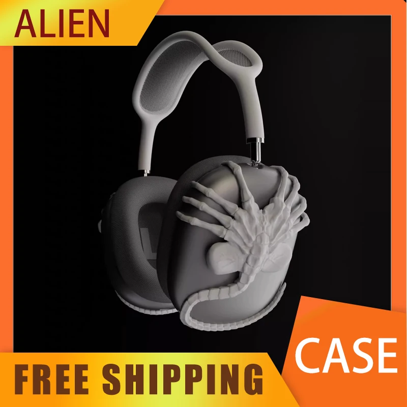 Airpods Max1/ 2 Earphone Case 3D Resin Custom  Airpods Max Earphone Case Alien Facehugger Decoration Cover Accessories Anti Fall