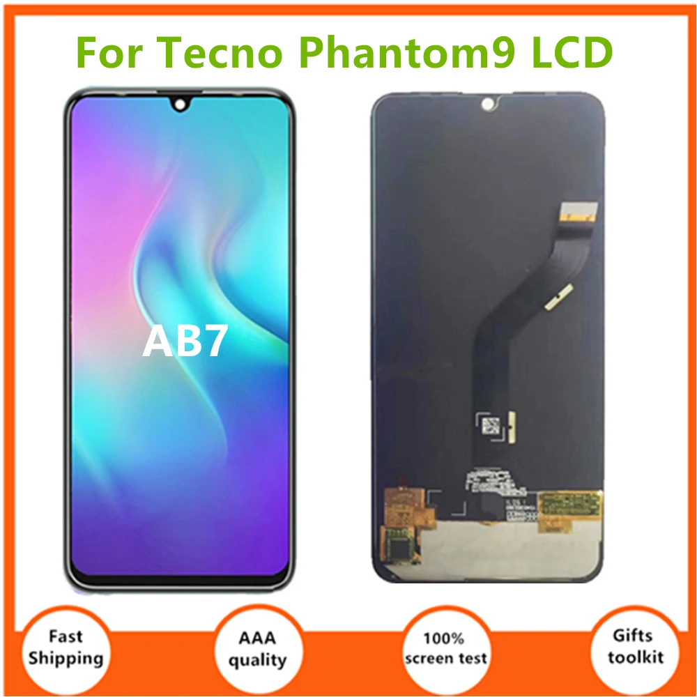 

6.39 inches Phantom 9 LCD For Tecno Phantom 9 AB7 LCD Display Touch Screen Assembly Panel Digitizer Replacement