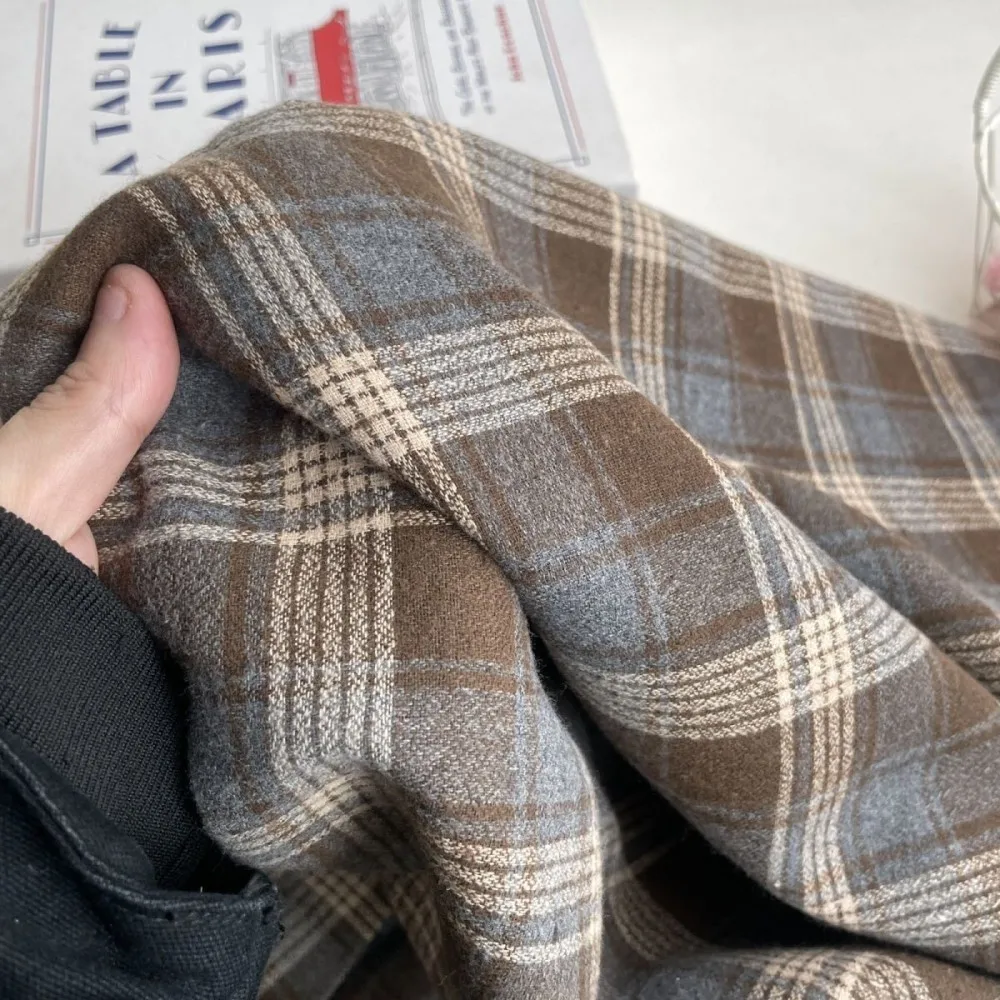 

0.5 Meters Of Medium-weight Scottish Tartan Polyester-cotton Blend Fabric Suitable For Sewing Women's Skirts, High-qualityFabric