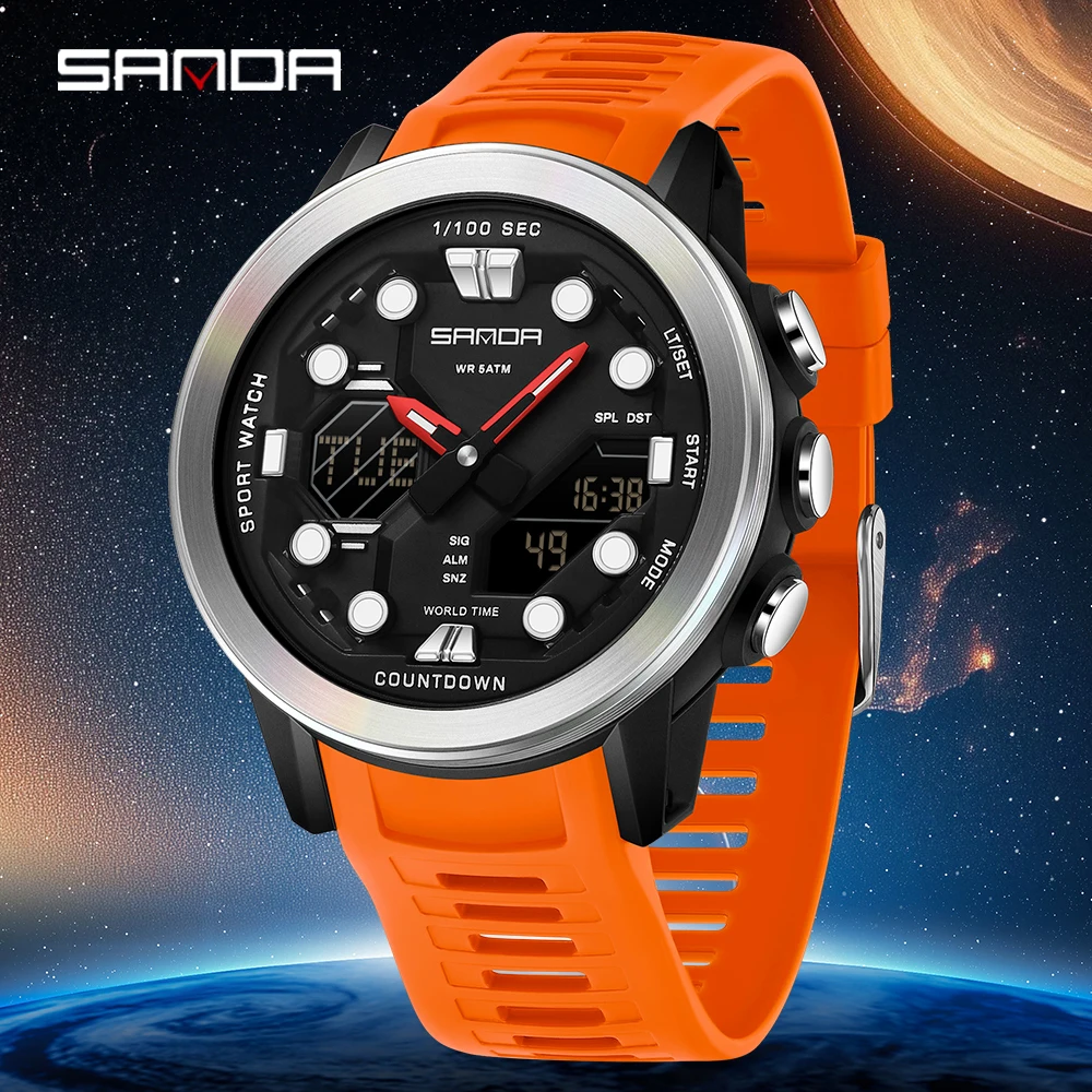 Luxury Watch Shop - Sanda Luxury Sports elektronisch horloge met