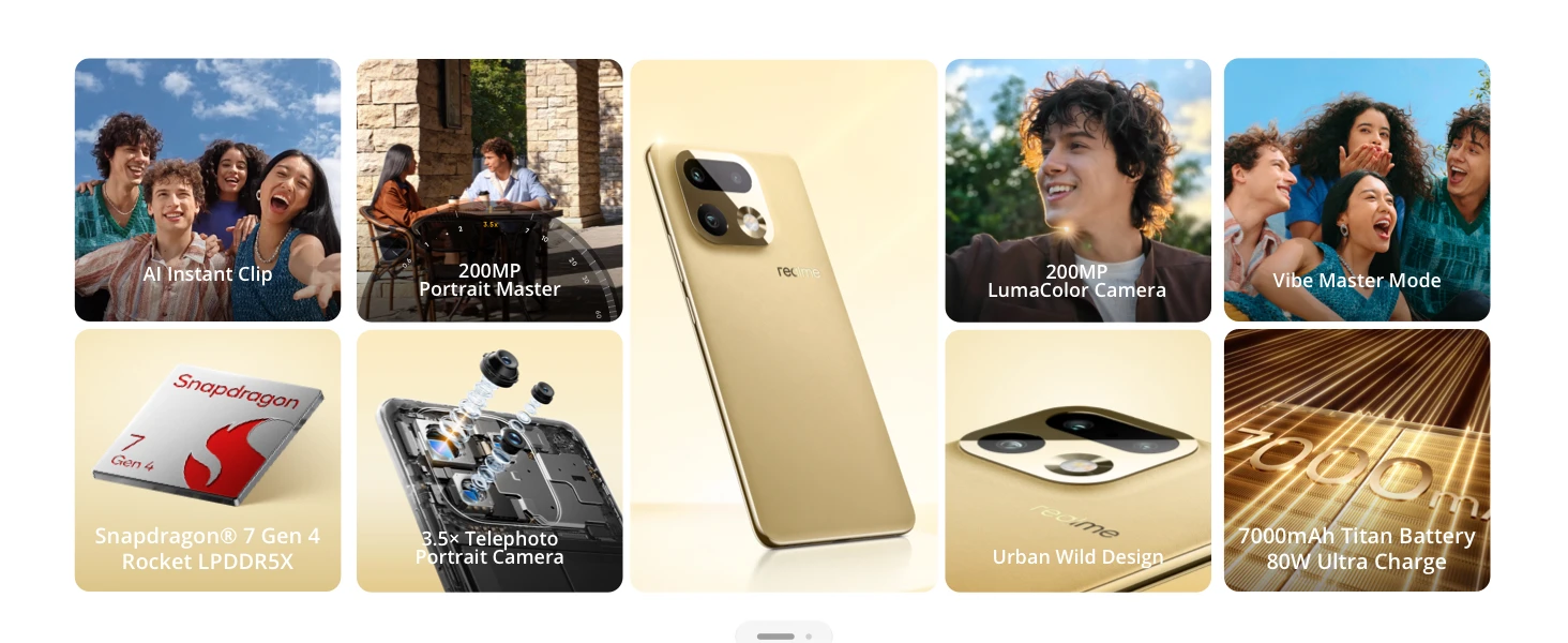 New Launch EU Version realme 16 Pro Plus 5G Smartphone 200MP LumaColor Camera 7000mAh Battery 144Hz AMOLED Display
