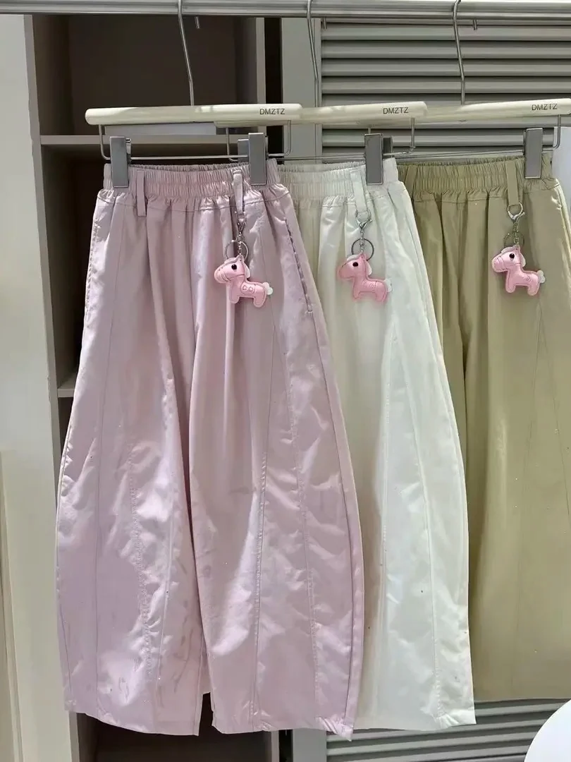 

Stylish Wide Leg Pants for Girls Summer New Korean Version Thin Knife Loose All-Match Mosquito Proof Pants High Waist Lo...