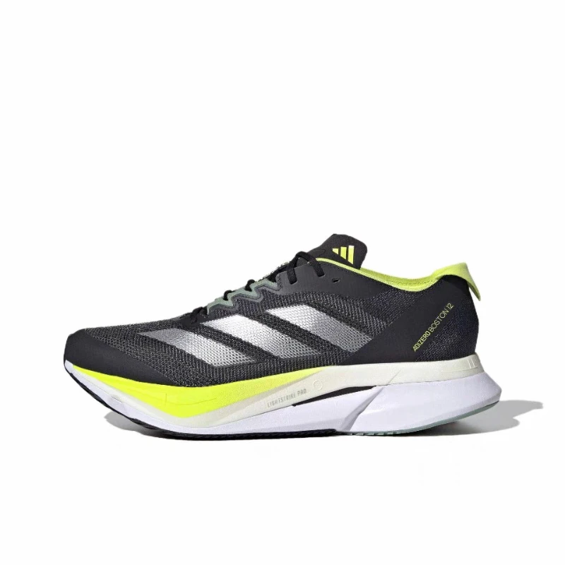 

Кроссовки Adidas ADIZERO Boston 12, унисекс, амортизирующие, противоударные, плотные, универсальные, для тренировок по марафону, черный/желтый JI4477