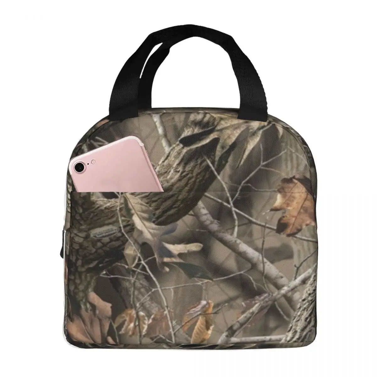 Real Tree Camouflage Lunch Bags Insulated Bento Box Waterproof Lunch Tote Picnic Bags Cooler Thermal Bag for Woman Children