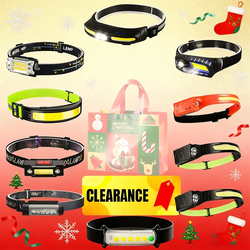 

Rechargeable LED Headlamp with Side Lights, Multiple Modes, Outdoor Tools, Repair Work Light, Christmas Gift Set, Clearance Sale