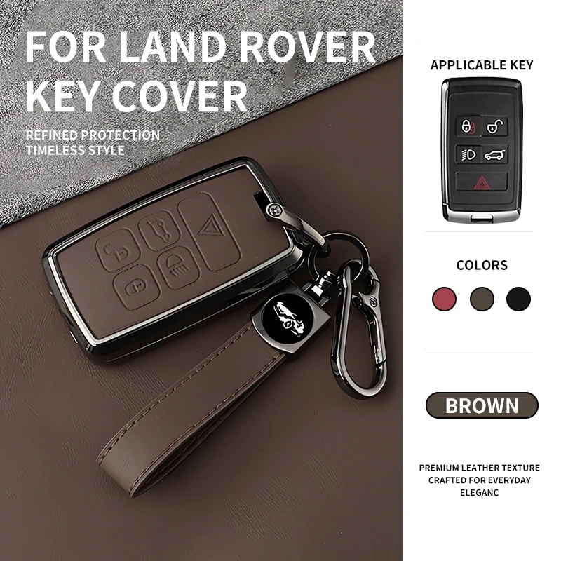 Funda Protectora de Metal Resistente para Llaves de Auto, para Land Rover Range Rover Discovery 5 Sport Jaguar XE XF XJ F-Pace - Llavero Carcasa