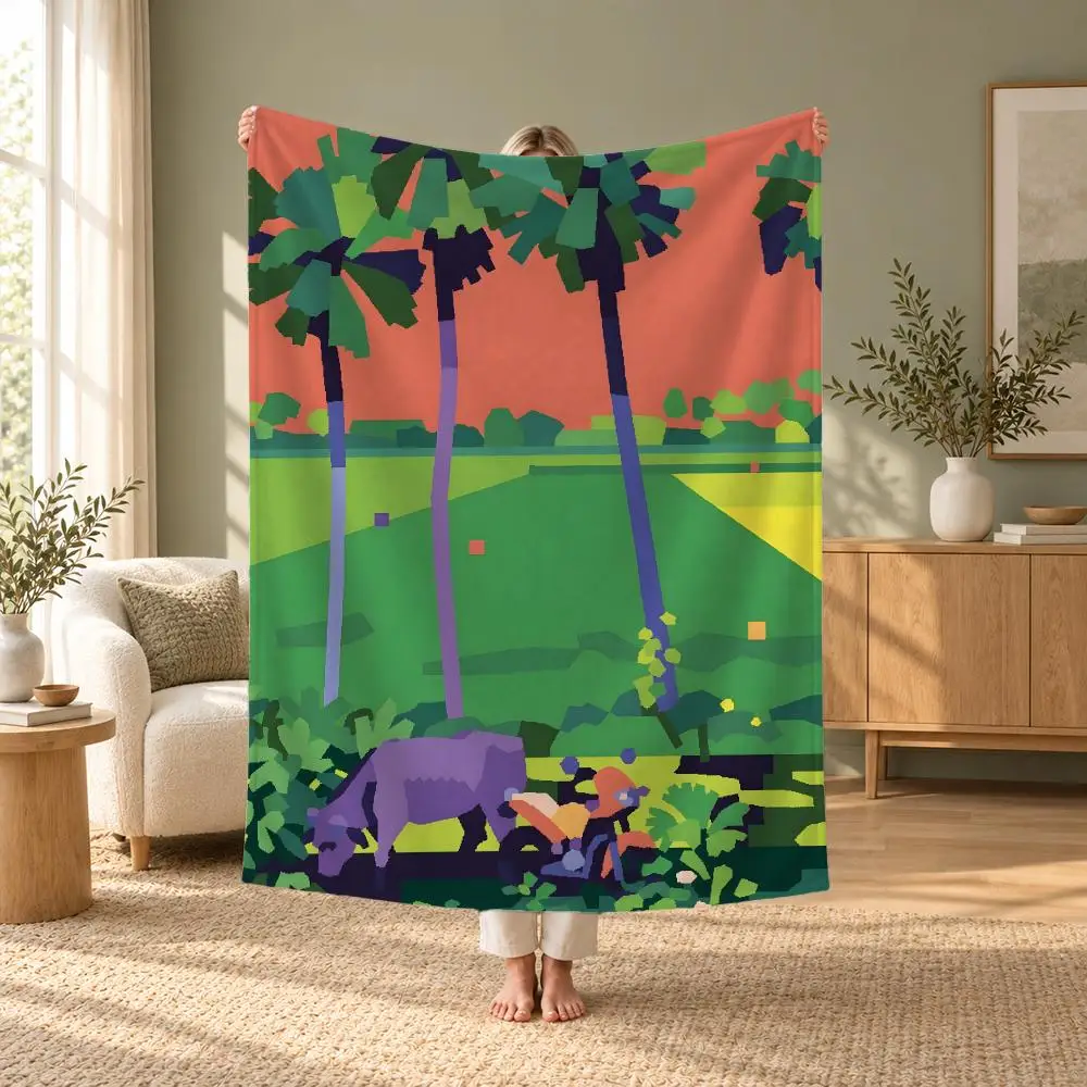 Artist Matteo Berton Throw Flannel Throw Blanket for Travel & Office, Warm Outdoor Custom Bedspread, Ideal Gift