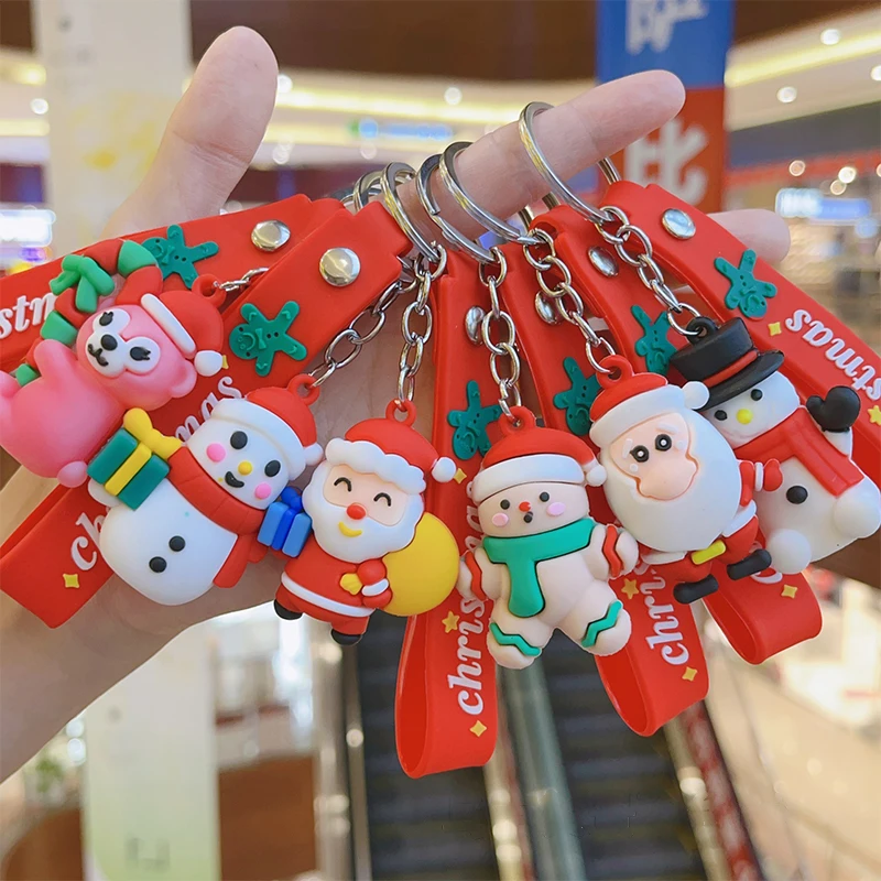 Porte-clés de Noël mignon et créatif, pendentif de père Noël drôle, accessoires de décoration de sac à dos exquis, cadeaux de mode