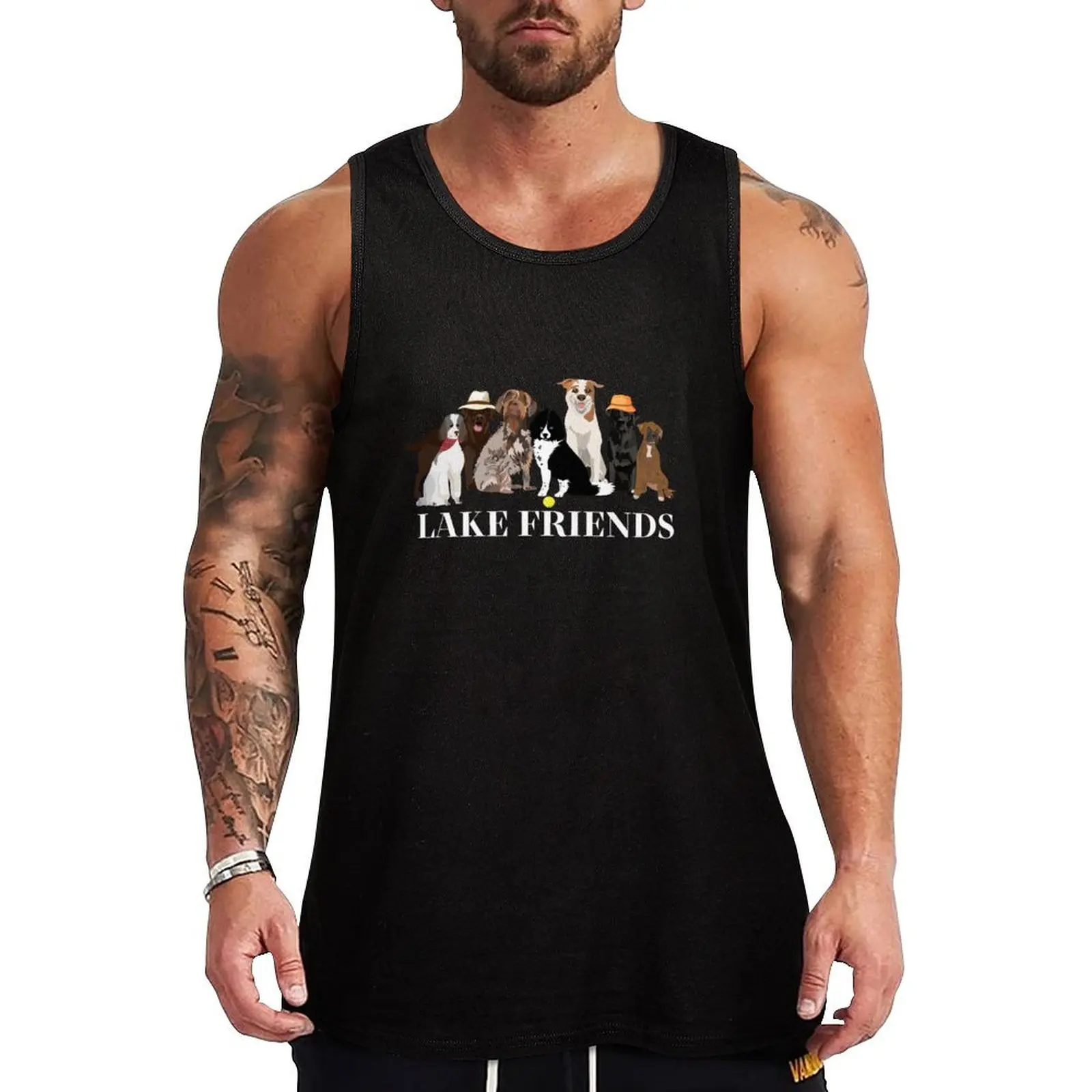 

LAKE FRIENDS 2024 Tank Top Basic Layering Tank Top Casual Sleeveless Soft Shirt