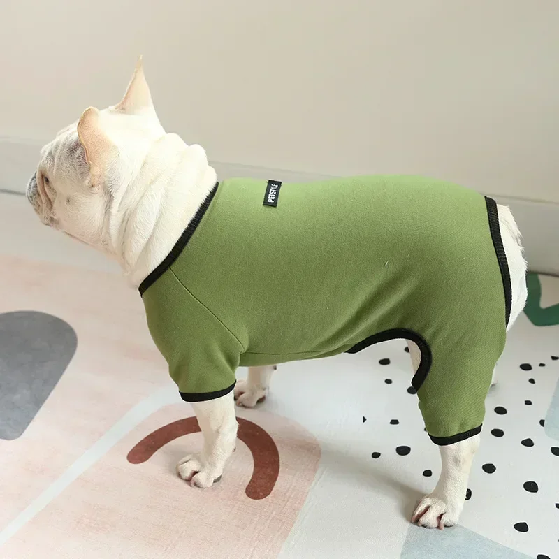 Dogs Fleece And Bulldog For Legged Fat Warm Four French Pajamas Small Medium Clothes