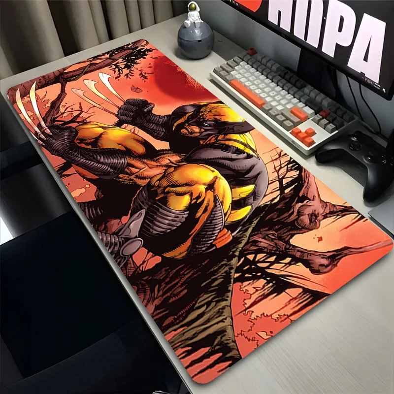 Mouse Pad Keyboard Gaming Rubber Desk Mat W-Wolverine Laptop Non-slip Desk Mat Pc Soft Carpet Office Accessories Large Mousepad