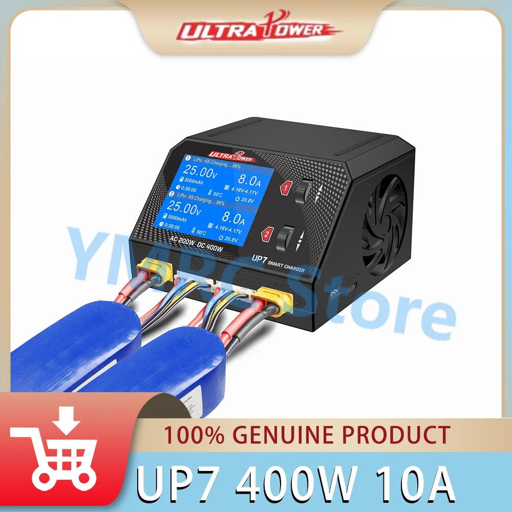 

Ultra Power UP7 400W 10A 100-240V DC9.0-32.0V dual channel LiPo /LiHV/LiFe/Lilon /NiMH/NiCd /Lead Acid 2V-24V Battery Charger