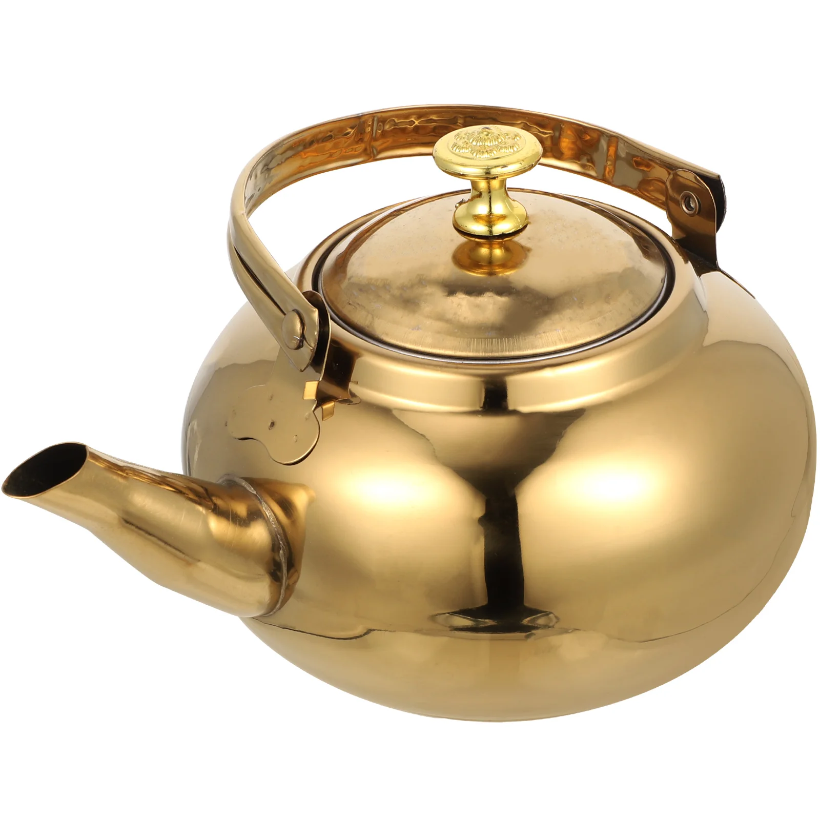 

Stainless Steel Kettle Small Tea Pot Golden Boiling Water Pots Stove Top Household Kitchen Daily Use Accessories Tea Kettle