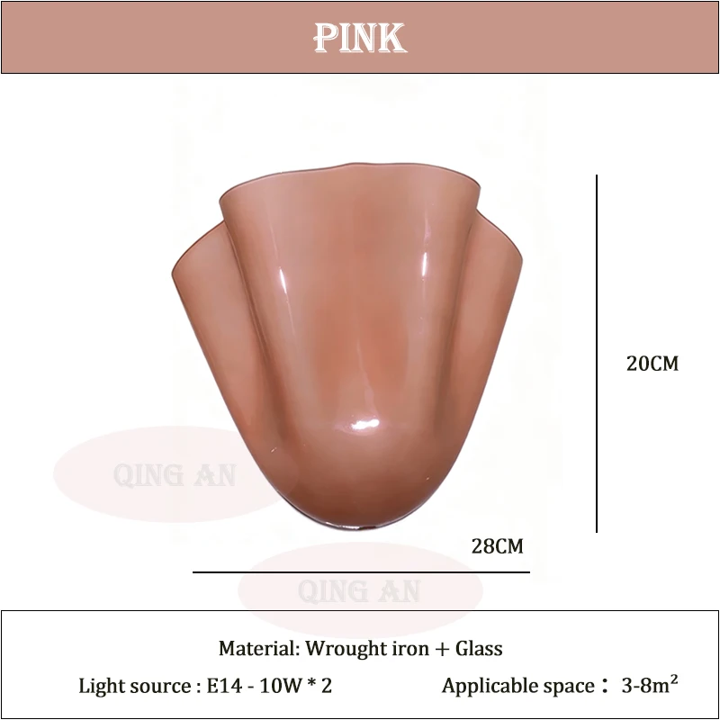 Gekleurde Glazen Wandlampen Franse Retro Glazen Rok Licht Wabi-Sabi Stijl Woonkamer Gang Gangpad Slaapkamer Nachtkastje Wandlampen