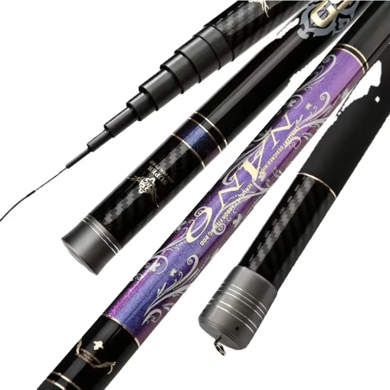 

High Carbon Freshwater Sea Fishing Rod Slow Action Spinning Rod 3.6m/4.5m/5.4m/6.3m Rig Rods EVA Rubber Carp Rivers Poles Cork