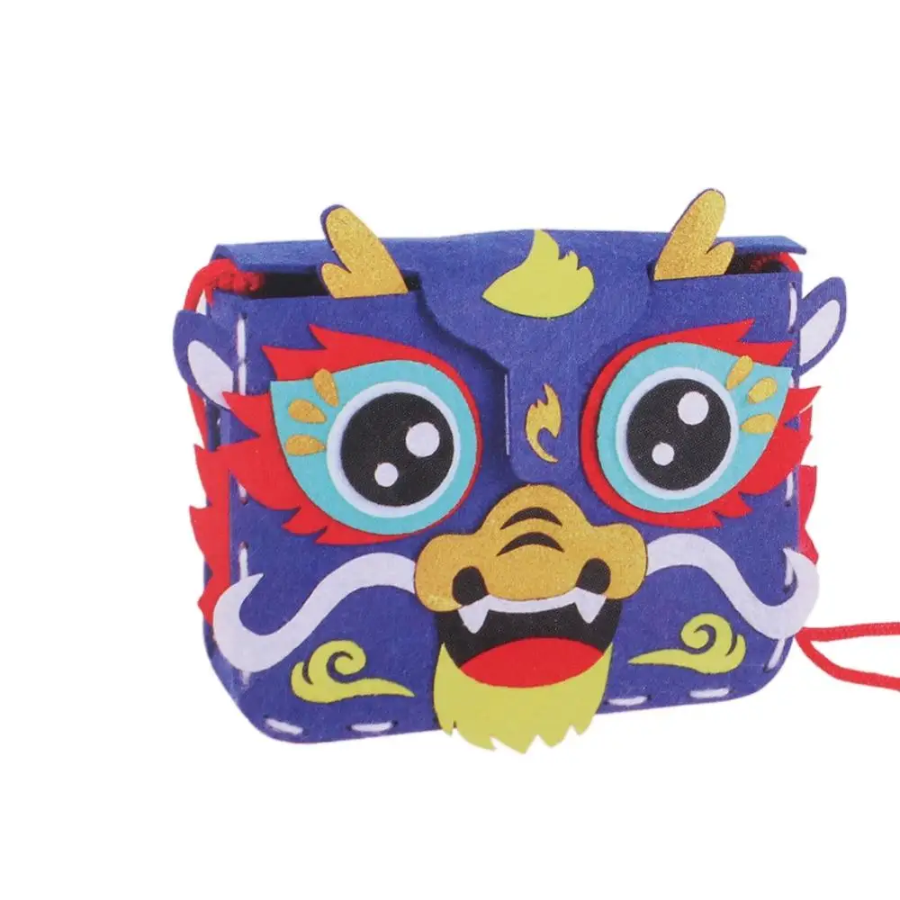

Non-woven Fabric DIY Lion Dance Bag House Decoracion Lucky DIY Dragon Bag Toy Dancing Lion Loong New Year Portable Handbag