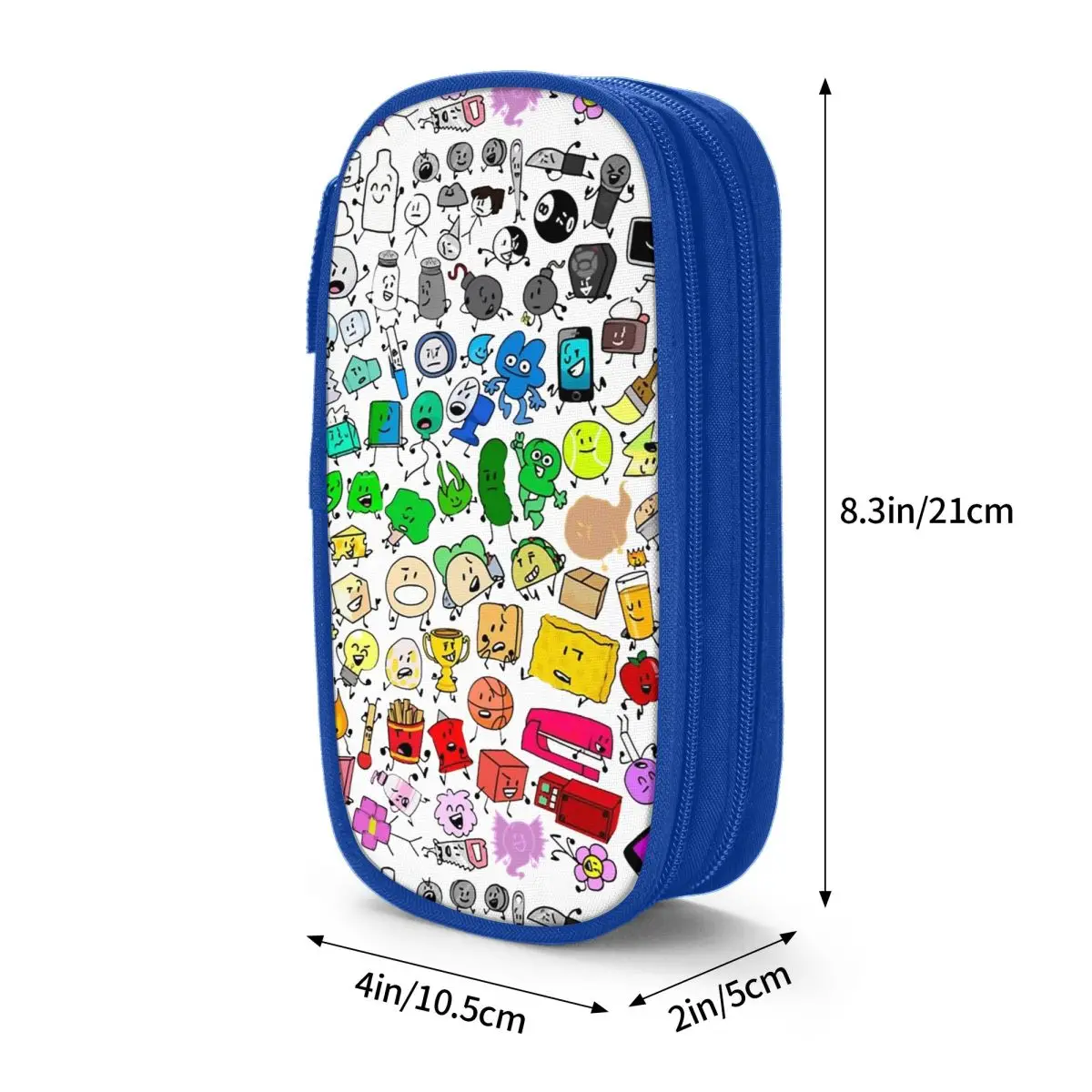 Caja de lápices de doble capa para niños y niñas, estuche de lápices escolar portátil, organizador de papelería, divertido juego de batalla para Dream Island