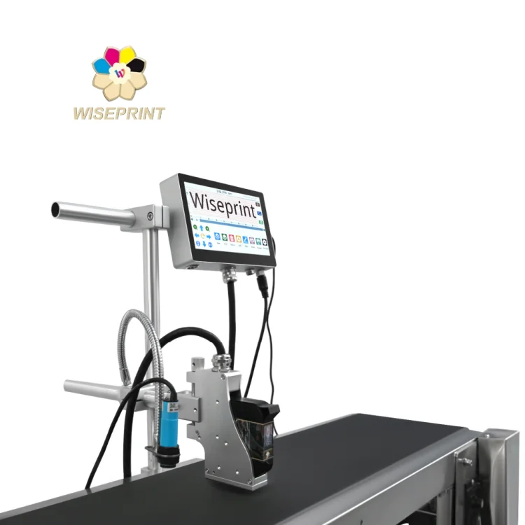 

Wiseprint WP07 7 Inch Touch Screen Automatic Inkjet Online Coding Machine Factory Assembly Barcode Expiry Label Printer Flex