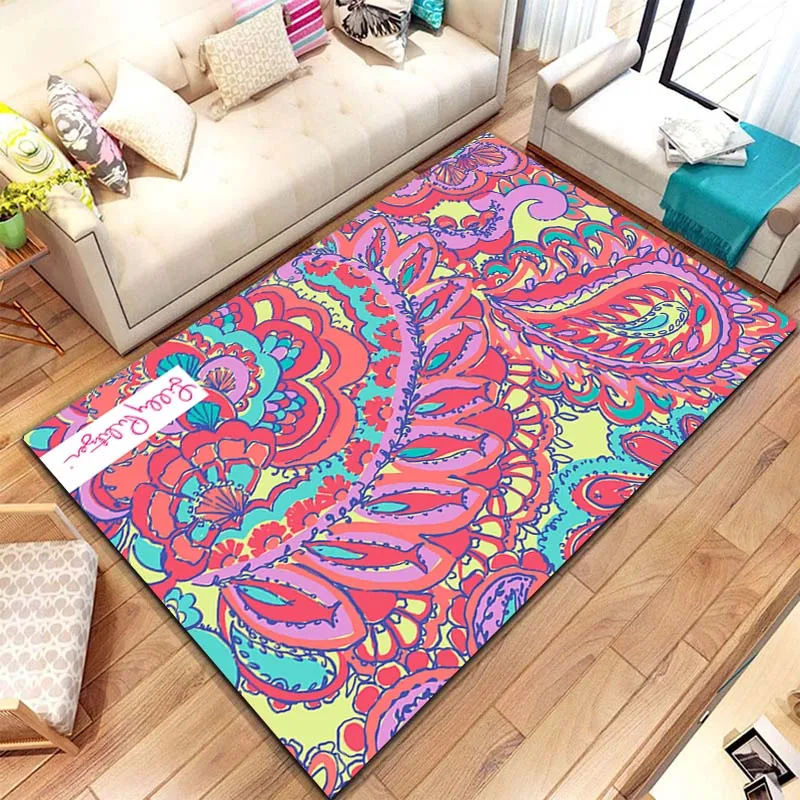 Lilly-pulitzer Design pittura tappeto tappeto per soggiorno decorazioni per la casa divano tappeti da tavolo camera da letto tappetino antiscivolo