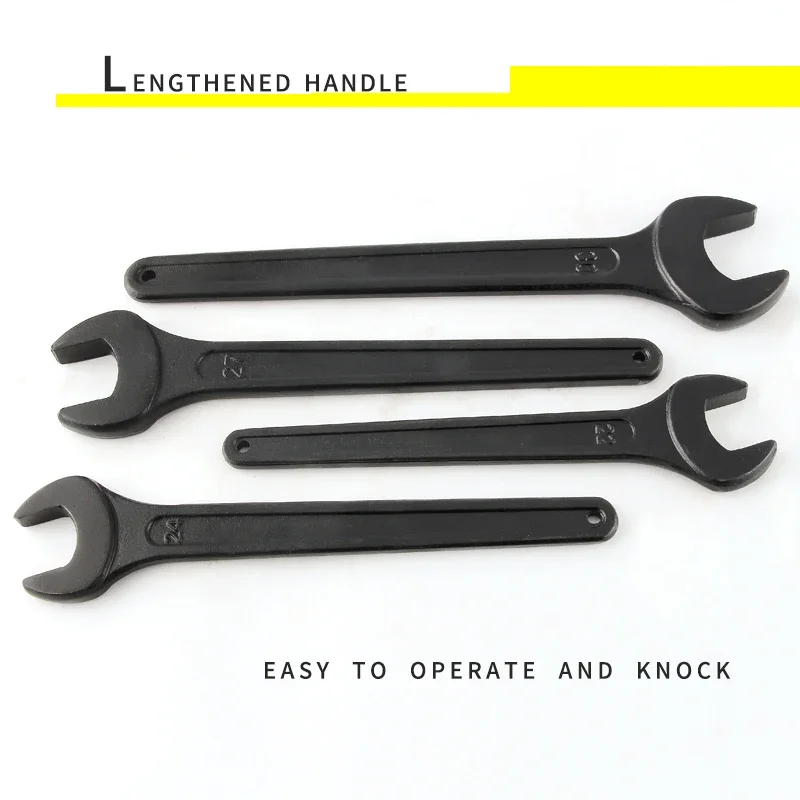 Heavy Duty Single Open End Wrench Black Spanner 14mm 16mm 17mm 18mm 19mm 21mm 22mm 24mm 27mm 30mm 32mm 36mm 41mm 46mm 50mm