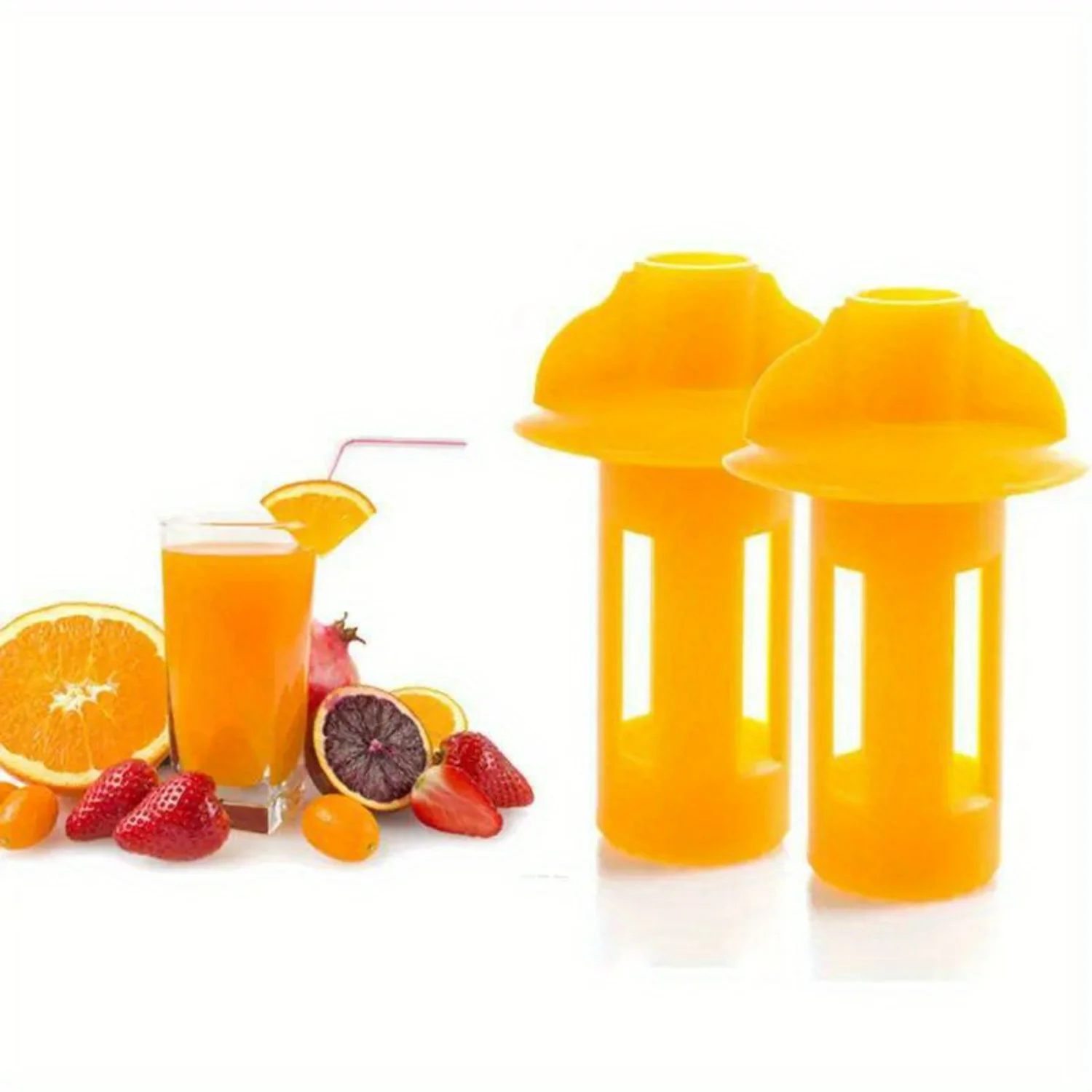 

Set of 3 Food Grade Plastic Citrus Juicers - Portable Lemon Squeezer Extractor