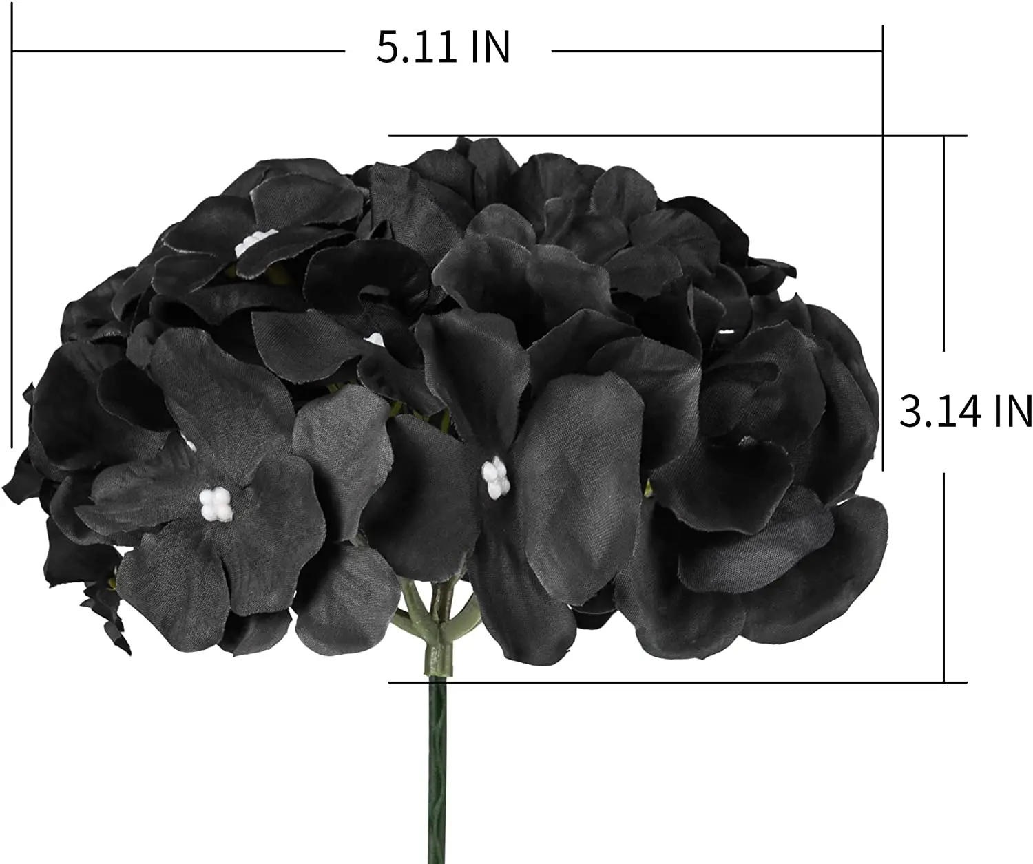 5pcs 54 Köpfe Seide Hortensien köpfe künstliche Blumen Köpfe mit Stielen gefälschte Hortensien blumen für Hochzeit Party Dekoration zu Hause – Detail 5