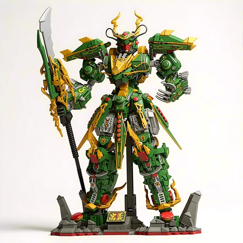 

Гигантский конструктор-робот «Зеленый Дракон» (Меха-супергерой), развивающая игрушка для детей, подарок на Рождество и праздники