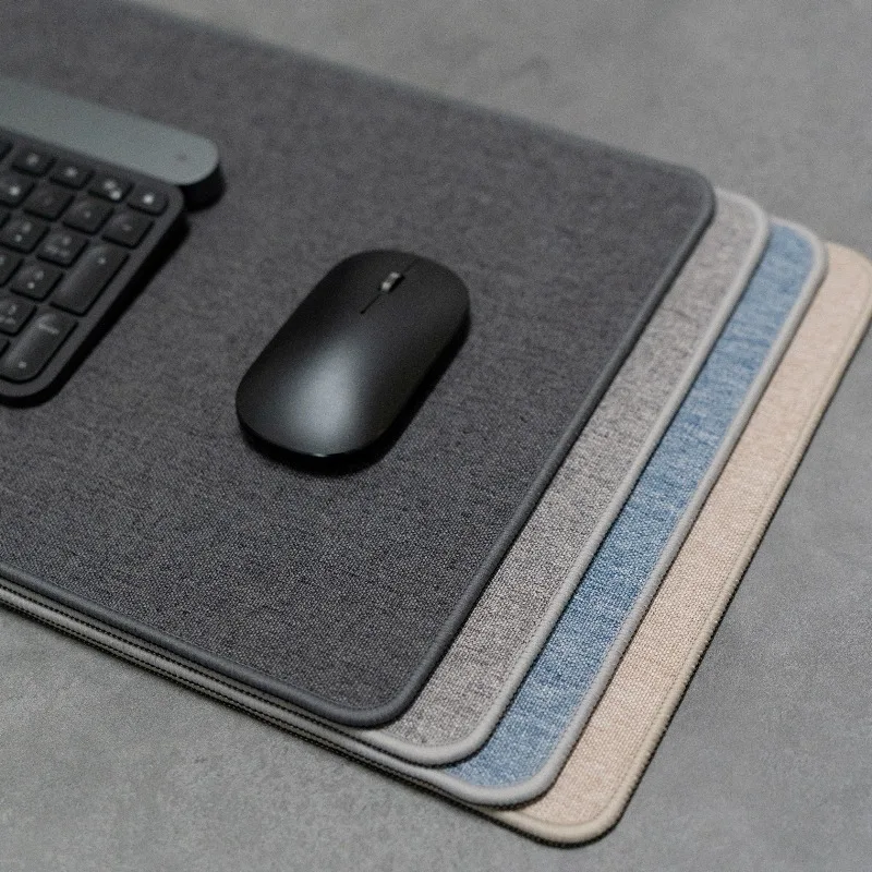 700*300mm Linen Mouse Pad Custom 4mm Thickness Large-sized Table Mats Minimally Designed Shock-absorbing Keyboard Pads Anti-Slip