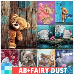 AB Fairy Dust Teddy Bear Diamond Painting Cartoon Animals kit punto croce 5D Art Mosaic Picture Full Drill Decor Home