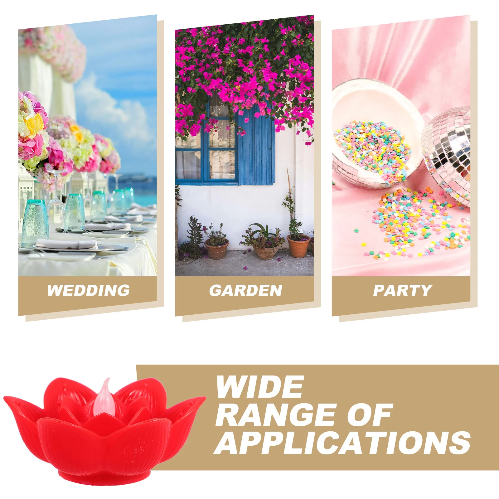 

2 pcs Led Electronic Lotus Light Realistic Small Size Floating Flameless Lamp For Party Festival Garden Wedding