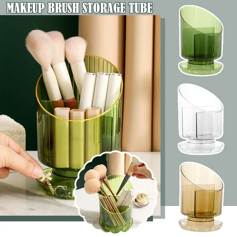 360° Rotating Makeup Brush Holder Luxury Cosmetic Organizer Lipstick Eyebrow Pencil Holder Eye Shadow Storage Box