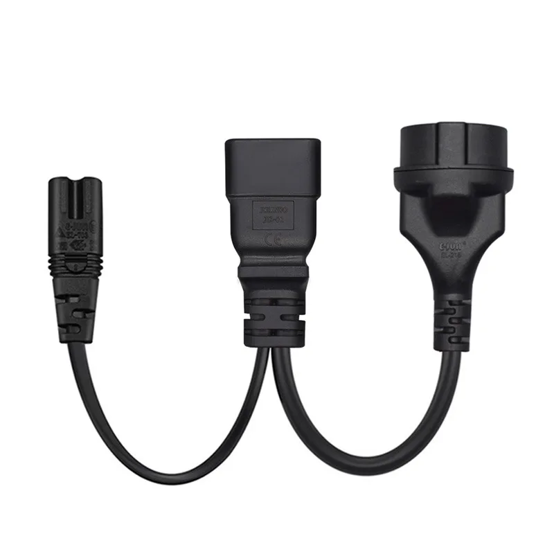 Cabo de Extensão de Alimentação, IEC320, C20, IEC C7, 4.8mm, EU, European Plug Cord, França, Bélgica, Espanha, Holanda, Conversor 0.3m, UPS, PDU