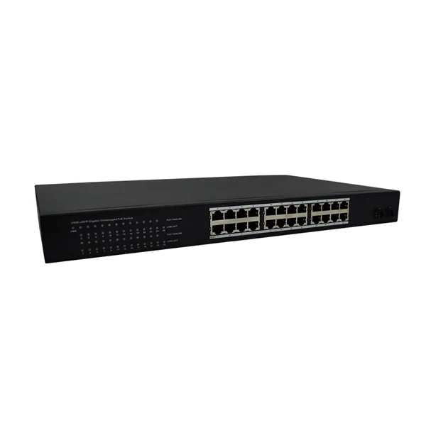 Factory OEM 24 port network switch industrial gigabit PoE switch for AP, IP camera