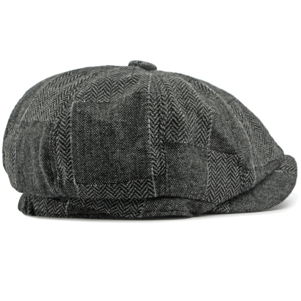 HT4341 Baret Cap Lente Herfst Caps voor Mannen Vrouwen Vintage Plaid Achthoekige Cap Hoed Vrouwelijke Retro Kunstenaar Schilder Mannelijke Baret Hoeden