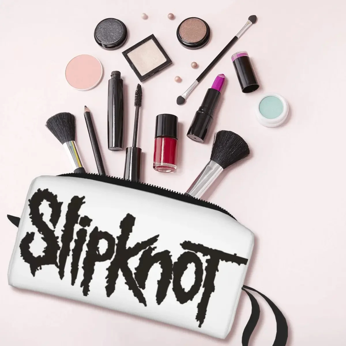 Travel Rock Music Slipknots Toiletry Bag Kawaii Heavy Metal Cosmetic Makeup Organizer for Women Beauty Storage Dopp Kit Box