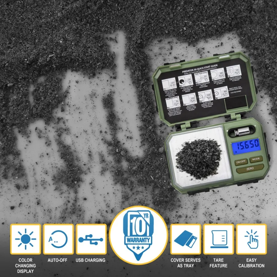 Báscula digital de miligramos de alta precisión PREDATOR30g