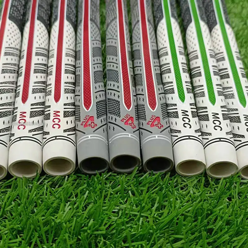 13 buah/lot pegangan Golf bergaris pegangan Golf ukuran sedang pegangan Golf karet benang katun besi dan pegangan kayu