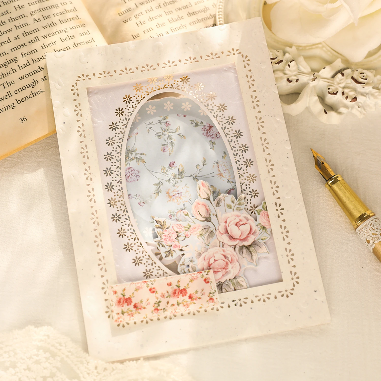 6PCS/LOT Notebook Library series retro creative paper memo pad