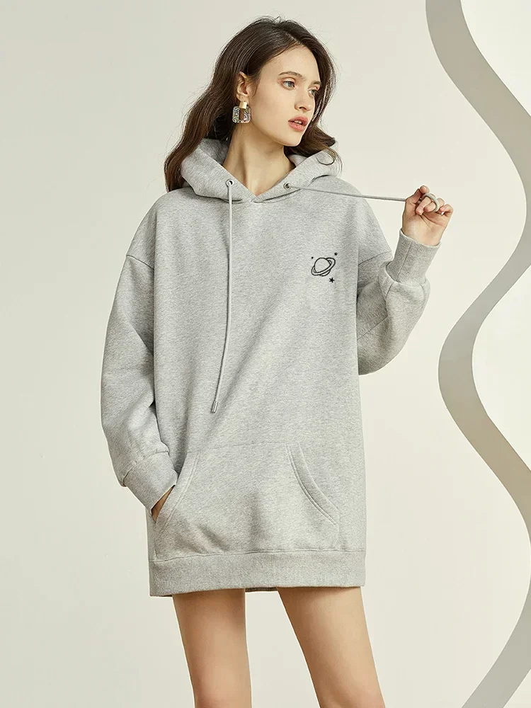 Pullover Sweatshirt Autumn Cotton Hoodies Men Planet Saturn Print Winter Oversize Clothing Sweater Female Top