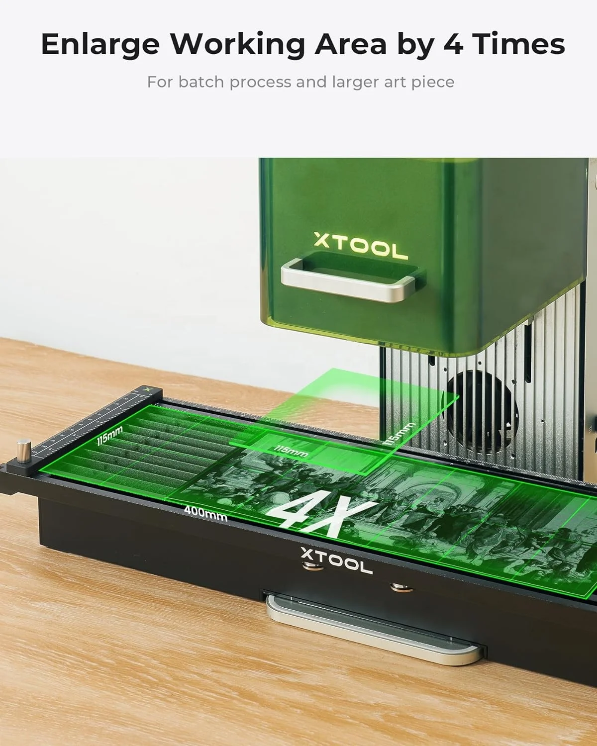 XTool F1 2-in-1 デュアルレーザー彫刻機 スライドエクステンション 