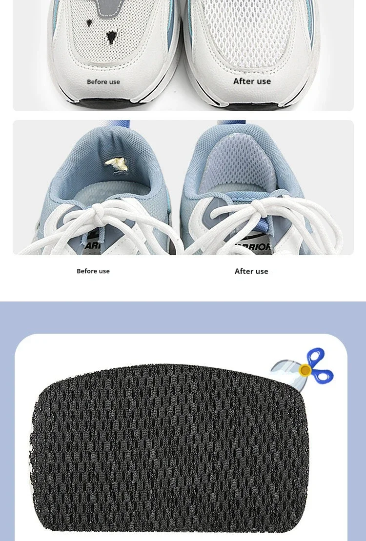 2 Stück/6 Stück Mesh-Sneaker-Patches Selbstklebende Anti-Abrieb-Fersensticker Sneaker-Fersenprotektoren Fersenreparatur Fußpflegeprodukte – Detail 5