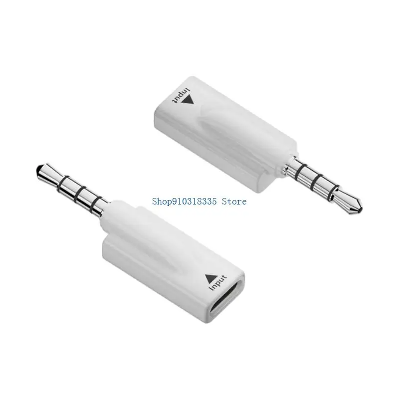  2 Piece Headphone Plug Converter Head 16bit/48KHz 3.5mm To USB Type C Plug And Play Design Compact And Portable