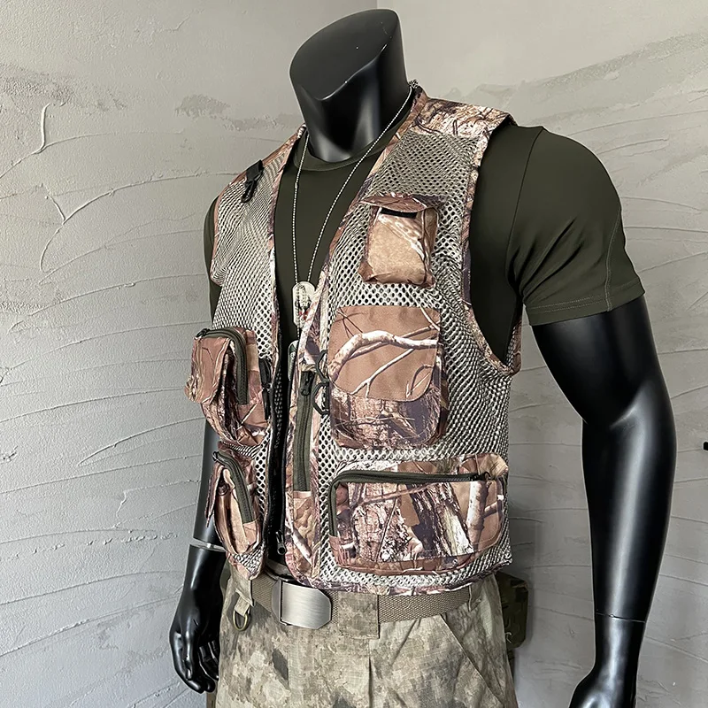 

Outdoor Sports Vest Men's Thin Breathable Multi-Functional Jacket Multi-Pocket Workwear