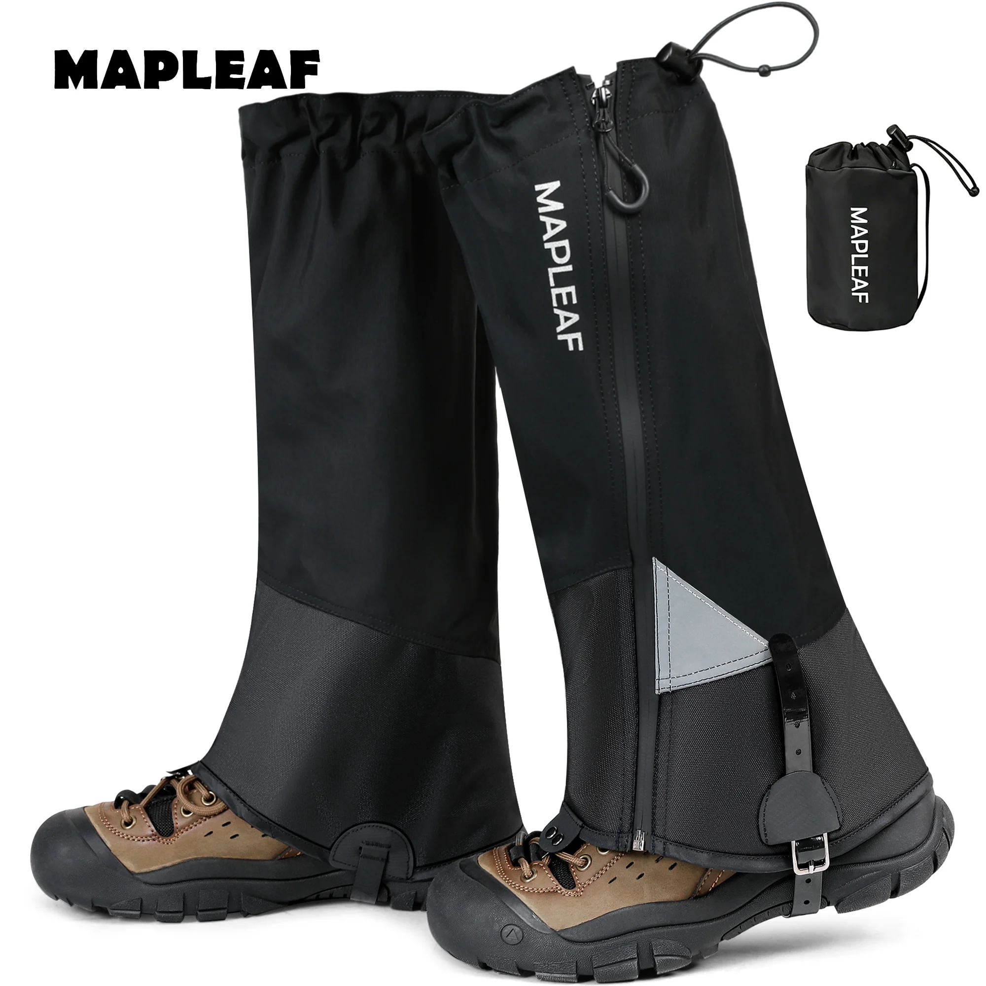 MAPLEAF Waterproof Leg Gaiters Trekking leg Gaiters Outdoor Hunting Fishing Foot Cover Hiking Skiing Snow Climbing Shoes Cover