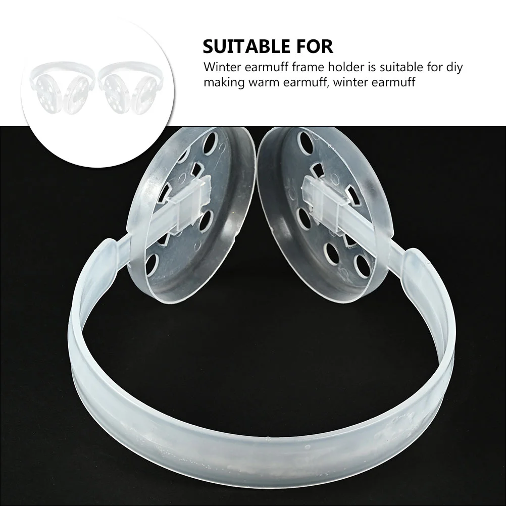 2 Pcs Earmuff Plastic Holder Muffs DIY Frame Shelf Accessories Winter Rack