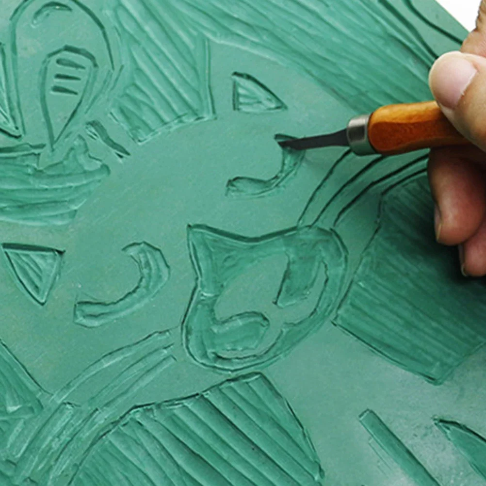 Carving Rubber Block Printmaking Stamp Blocks Kit Sheet Printing Board Plate Making Linoleum Starter Tool Artist Soft Engraving