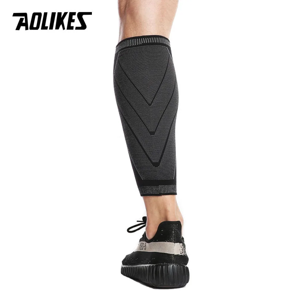 AOLIKES 1PCS Compression Calf Sleeve Basketball Volleyball Support Calf Elastic Cycling Leg Warmers Football Sport Leg Sleeve