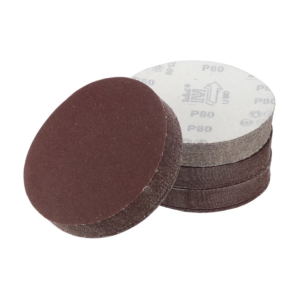 20/50/100pcs 6inch 150mm Flocking Disc Sandpaper Sheet Back Flocking Sandpaper Flanging Grinding Sheet Self-adhesive Flocking