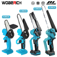 4/6/8 INCH Mini Chainsaw Powerful Cordless Rechargeable Handheld Small Electric Chain Saw（No Battery）For Makita Battery