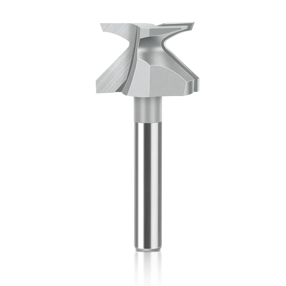 Imagem -04 - Router Bit para Carpintaria Carbide Tip v Bit Roteador de Língua e Ranhura Pol mm Shank R10